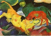 Cows, Yellow, Red, Green